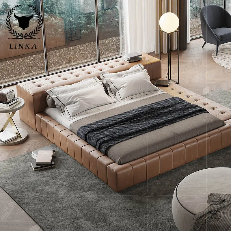 Simple Modern Light Luxury Small Apartment Master Bedroom Double Bed Soft Backrest Master Bedroom Pull Point Decoration 1.8m Bed
Simple Modern Light Luxury Small Apartment Master Bedroom Double Bed Soft Backrest Master Bedroom Pull Point Decoration 1.8m Bed