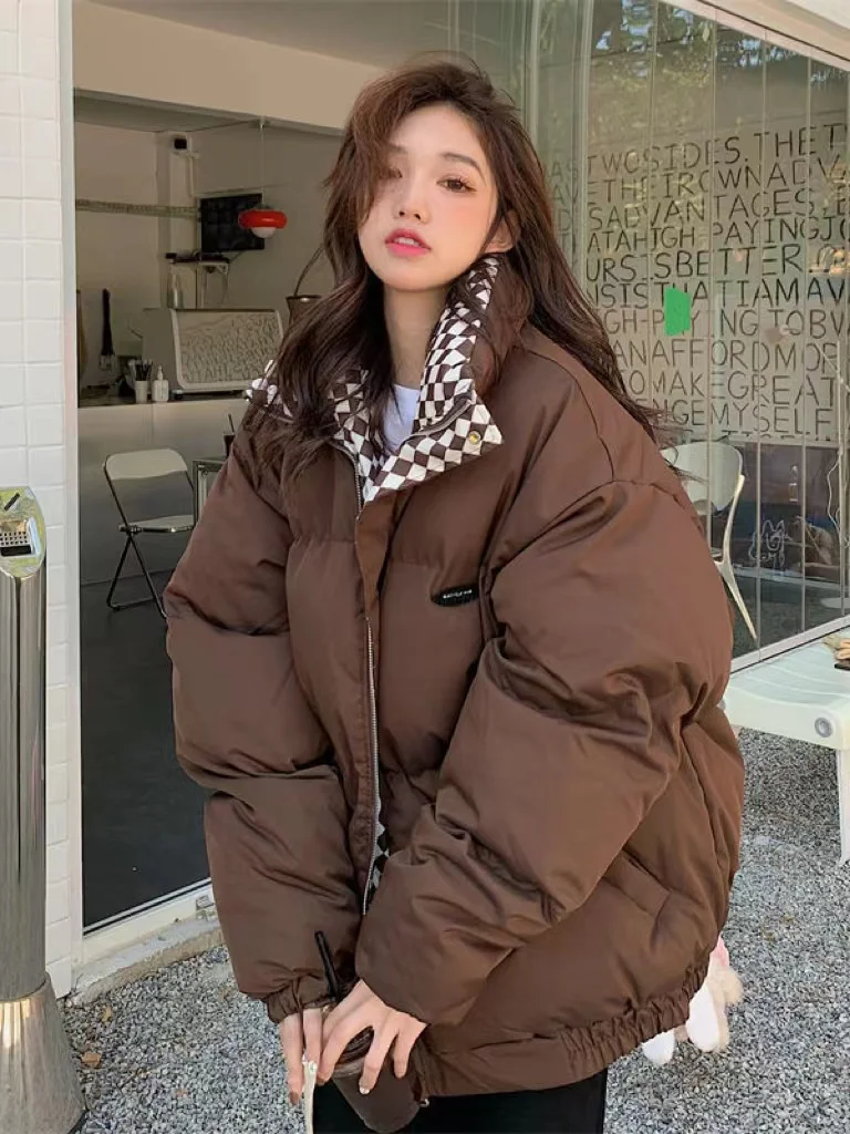 2022 Winter Down Cotton Jacket Women Zipper Loose Padded Coat Female Solid Thickening Warm Puffer Parkas Jackets Black White
2022 Winter Down Cotton Jacket Women Zipper Loose Padded Coat Female Solid Thickening Warm Puffer Parkas Jackets Black White