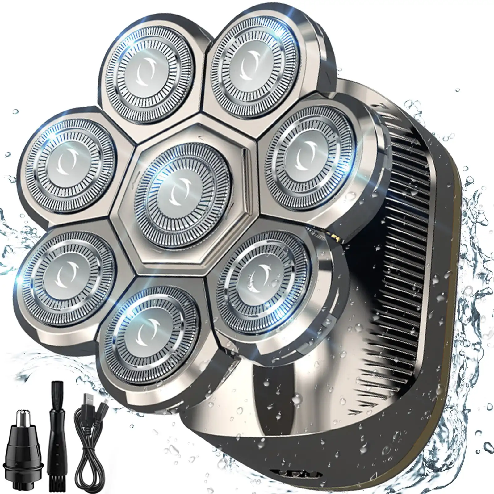 Mens Saving Machine 8D Head Shaver for Bald Men Multi Grooming Kit 8 Heads Electric Shaver Hair Trimmer Beard Cordless Men Razor
Mens Saving Machine 8D Head Shaver for Bald Men Multi Grooming Kit 8 Heads Electric Shaver Hair Trimmer Beard Cordless Men Razor