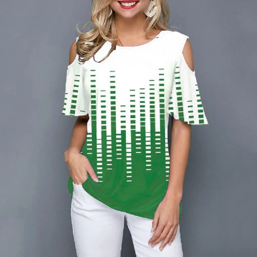 Ladies T-shirt Sexy Breathable Casual Wear Top Blouse Summer Casual Loose T-shirt Woman Shirt Commuter Wear
Ladies T-shirt Sexy Breathable Casual Wear Top Blouse Summer Casual Loose T-shirt Woman Shirt Commuter Wear