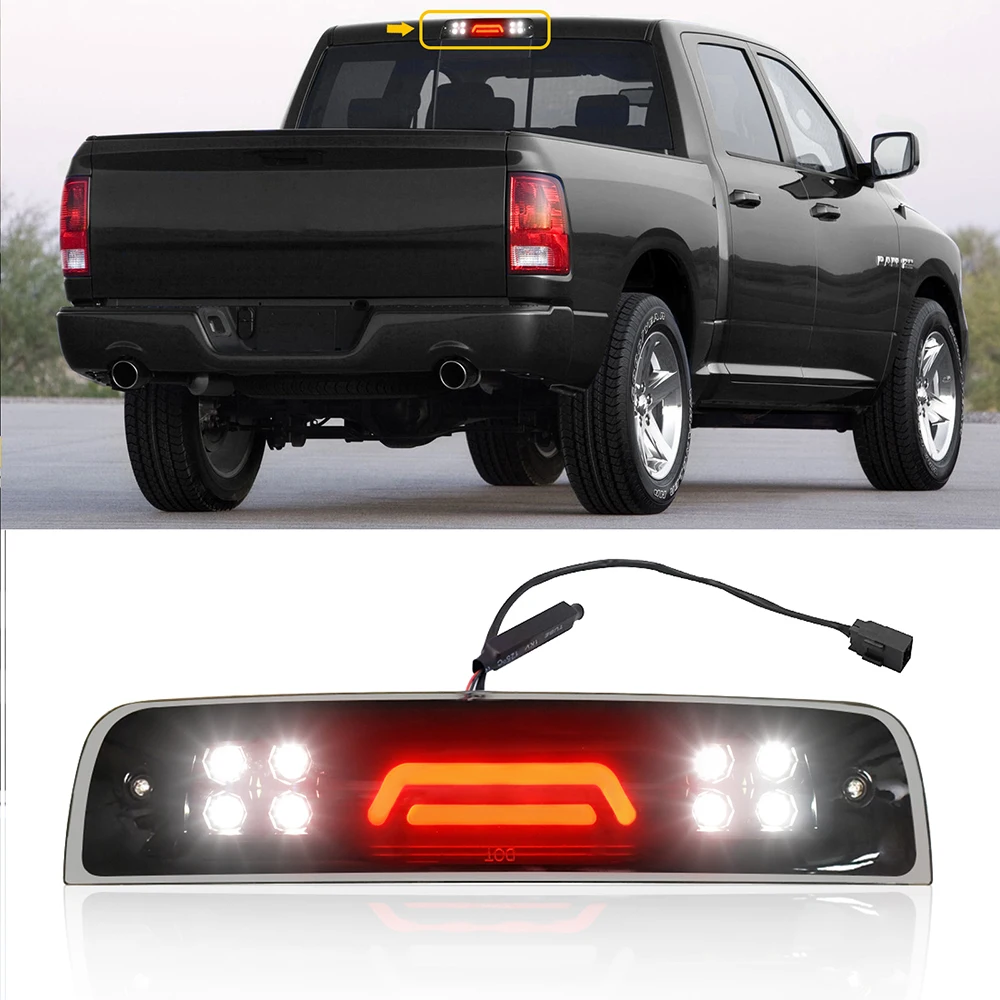 

LED Smoke Third 3rd Brake Light Tail Rear Cargo Lamp Fit for Dodge RAM 1500 2500 3500 2009-2018 Car Tail Light Rear Stop Lamp