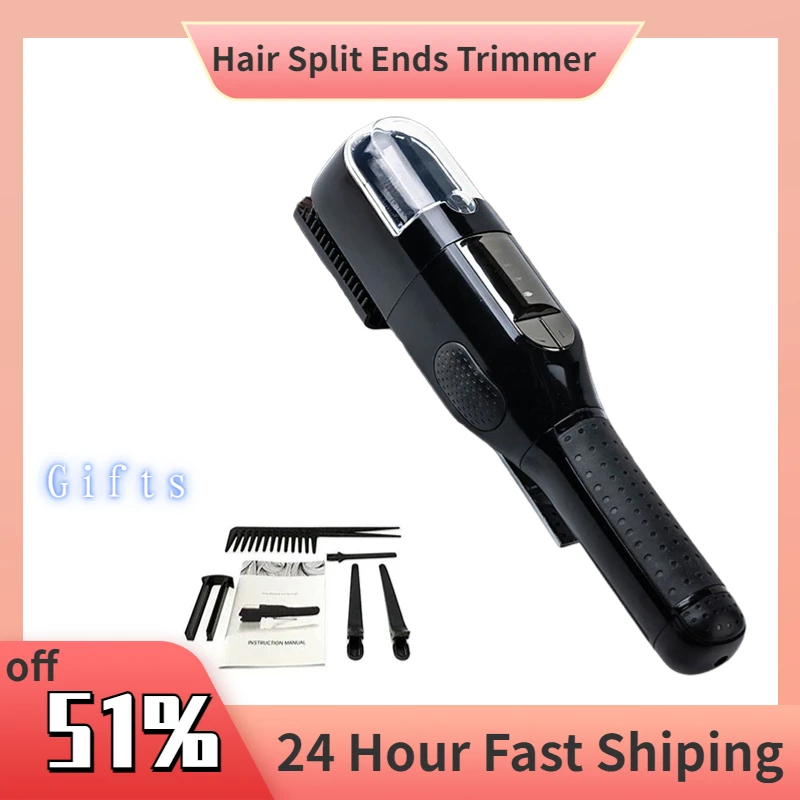 

New Hair Split Ends Trimmer Charging Professional Hair Cutter Smooth End Cutting Clipper Beauty Set Bag Product Dual 1/4"1/8