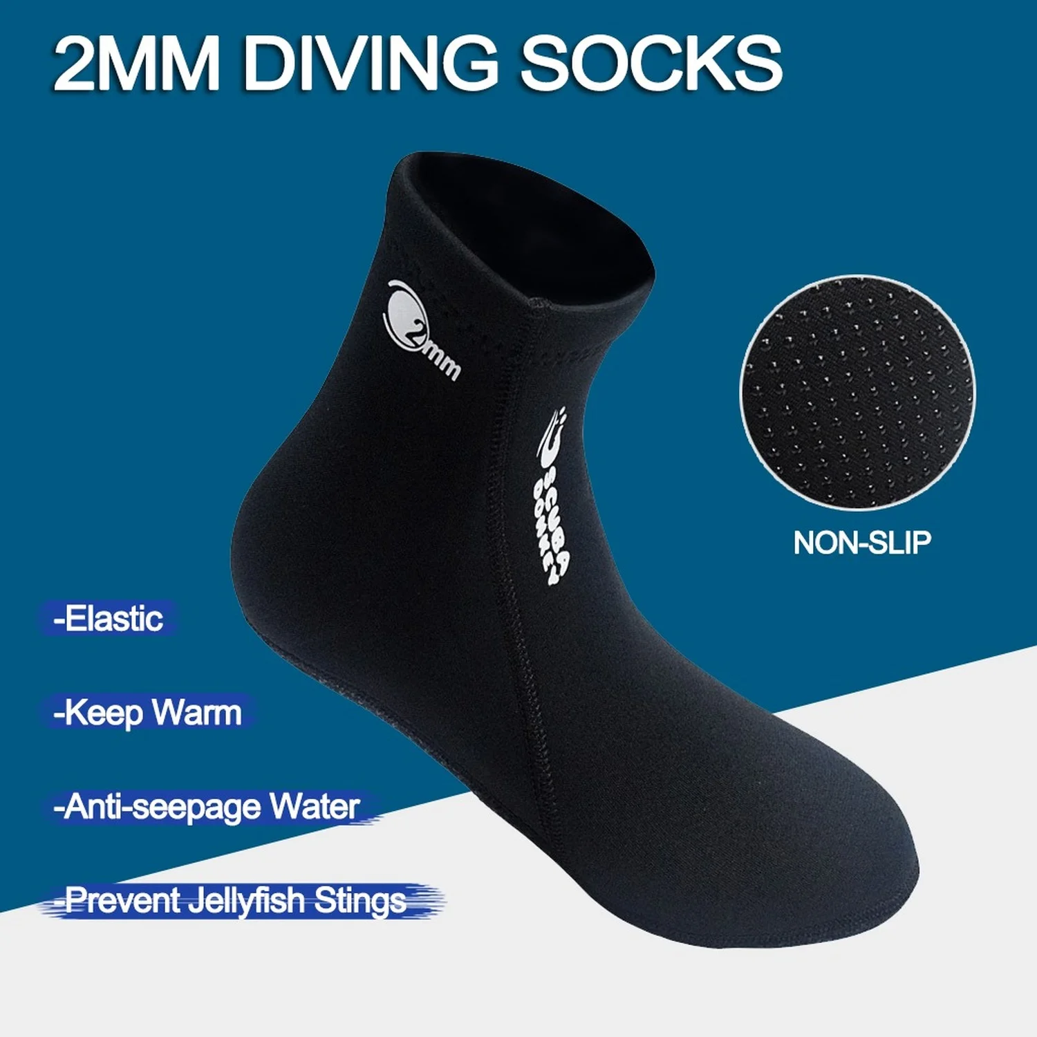 2mm Surf Diving Socks Neoprene Anti-scratch Non-slip Warm Diving Socks Beach Swimming Lightweight Diving Boots
2mm Surf Diving Socks Neoprene Anti-scratch Non-slip Warm Diving Socks Beach Swimming Lightweight Diving Boots
