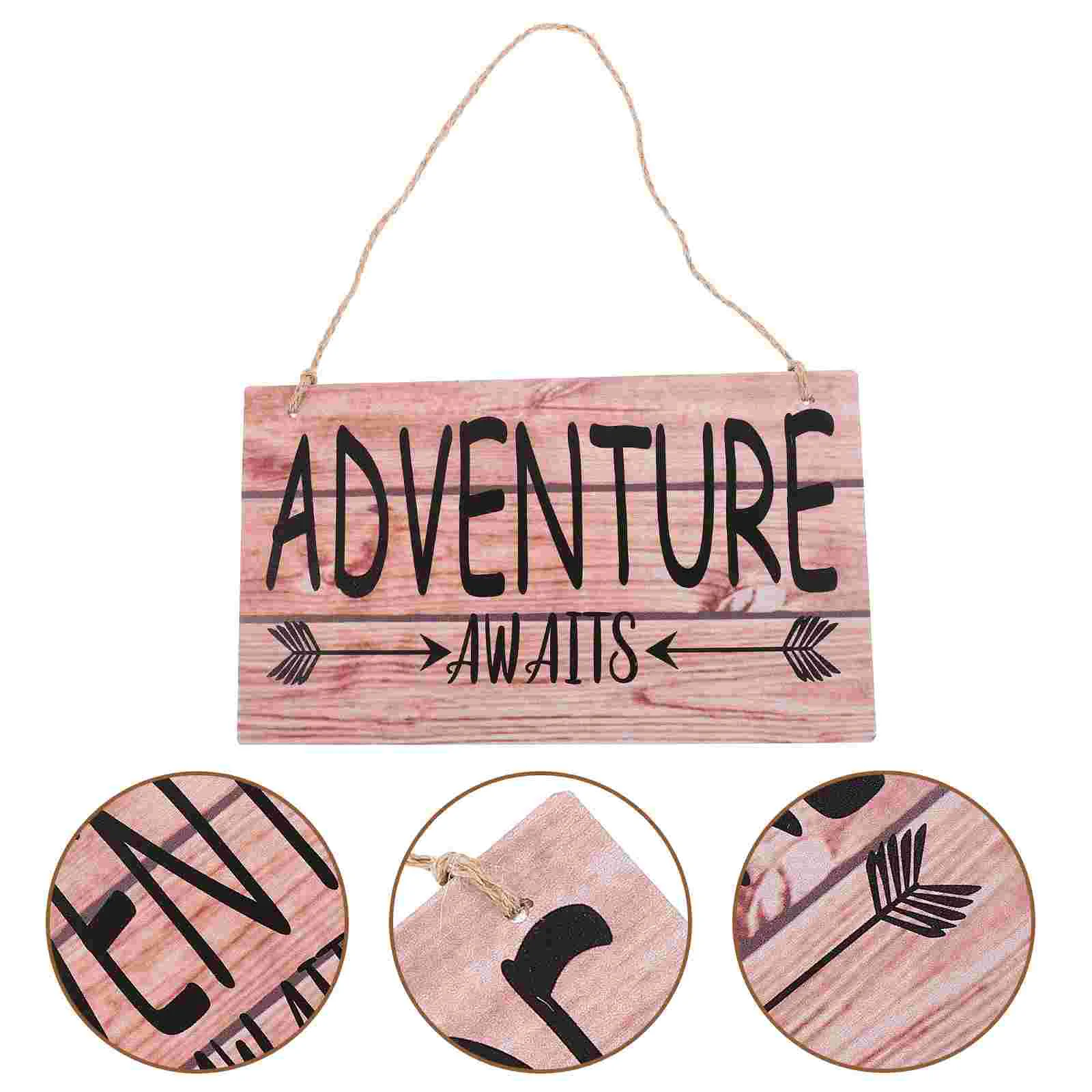 Wooden Sign Adventure Letter Printed Hanging Door Plaque Lanyard Door Plaque
Wooden Sign Adventure Letter Printed Hanging Door Plaque Lanyard Door Plaque