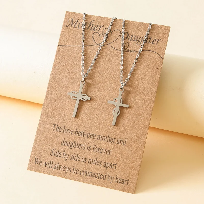 Fashion Metal Cross Pendant Necklace Set for Women Couple Knot Heart Infinite Choker Silver Color Chain Friendship Jewelry Gift
Fashion Metal Cross Pendant Necklace Set for Women Couple Knot Heart Infinite Choker Silver Color Chain Friendship Jewelry Gift