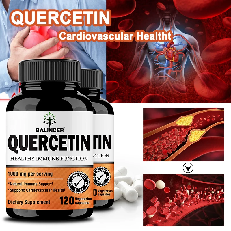 Quercetin Capsules - Helps Relieve Oxidative Stress, Promotes Natural Respiratory Health, Reduces Illness and Boosts Immunity
Quercetin Capsules - Helps Relieve Oxidative Stress, Promotes Natural Respiratory Health, Reduces Illness and Boosts Immunity