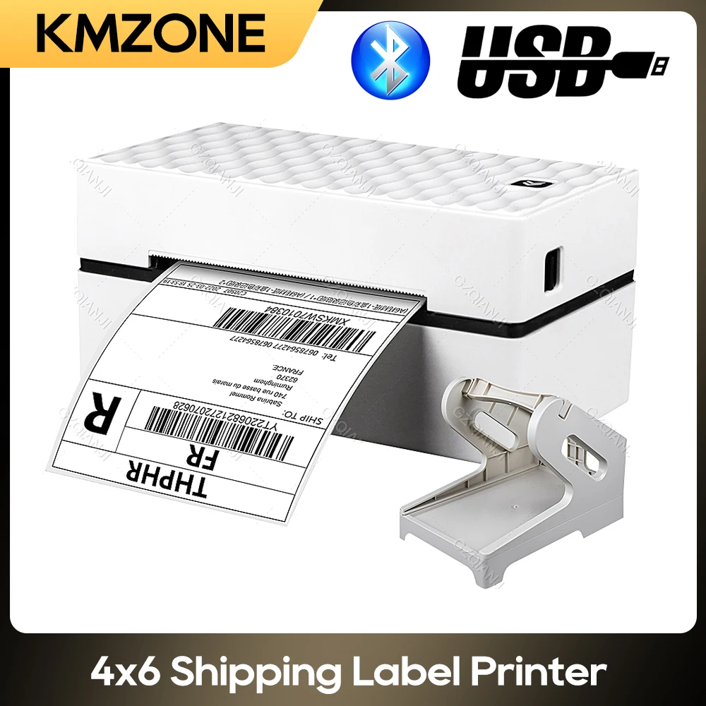 

110mm Shipping Label Printer 4x6 Inch Desktop Thermal Barcode Printers High Speed Label Maker for Etsy,Shopify, Amzon,FedEx, UPS