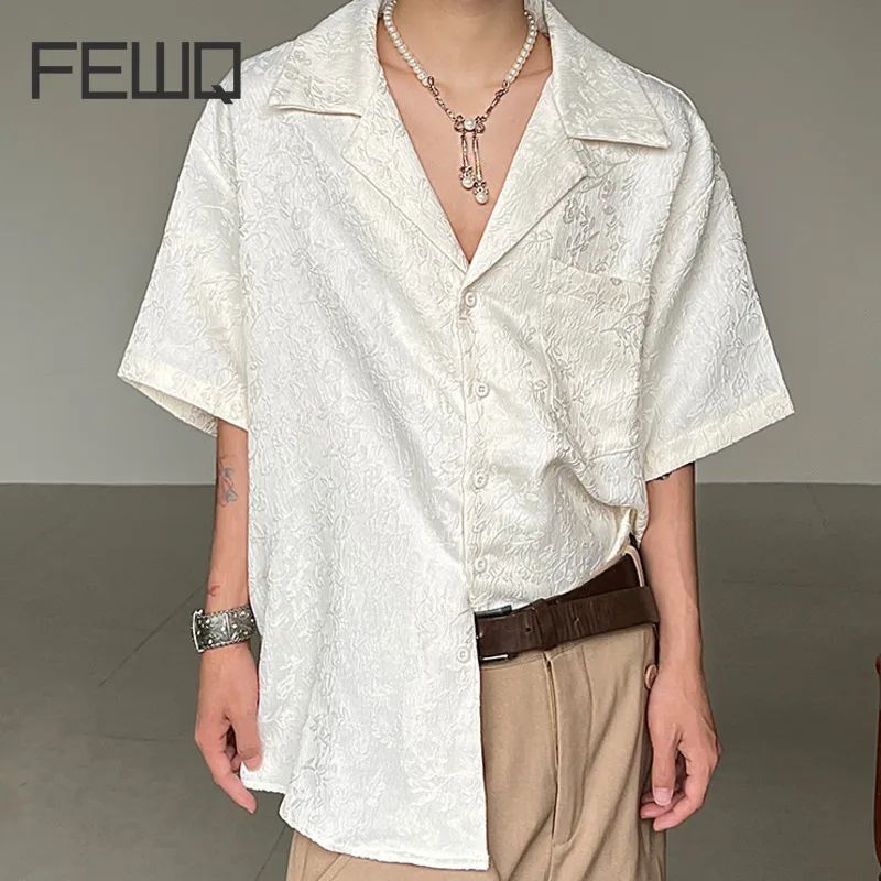 FEWQ Summer Niche Design Janan Style Embossed Embroidery Short Sleeve Shirt Men's Casual Tide Versatile Print Loose Top 24X10380
FEWQ Summer Niche Design Janan Style Embossed Embroidery Short Sleeve Shirt Men's Casual Tide Versatile Print Loose Top 24X10380