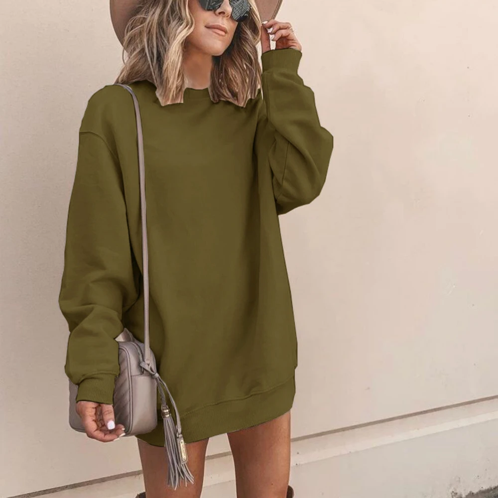 Autumn 2022 New Women's Long Sleeve Hoodie Round Neck Mid Length Top Winter Dress Sweatshirt Casual Top
Autumn 2022 New Women's Long Sleeve Hoodie Round Neck Mid Length Top Winter Dress Sweatshirt Casual Top
