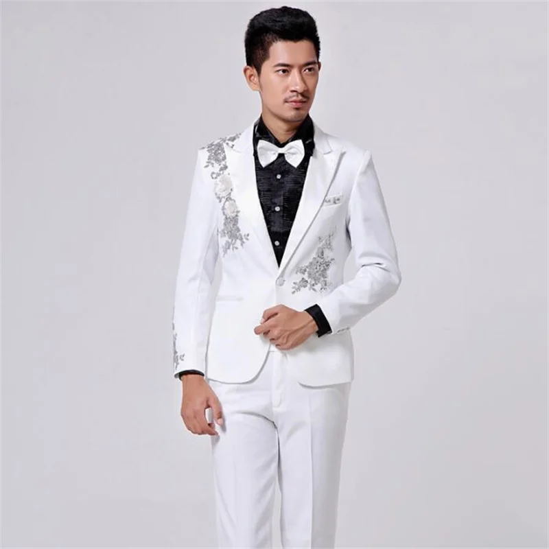 

Men blazer masculino slim fit formal dress latest coat pant designs suit terno masculino marriage wedding clothing fashion white