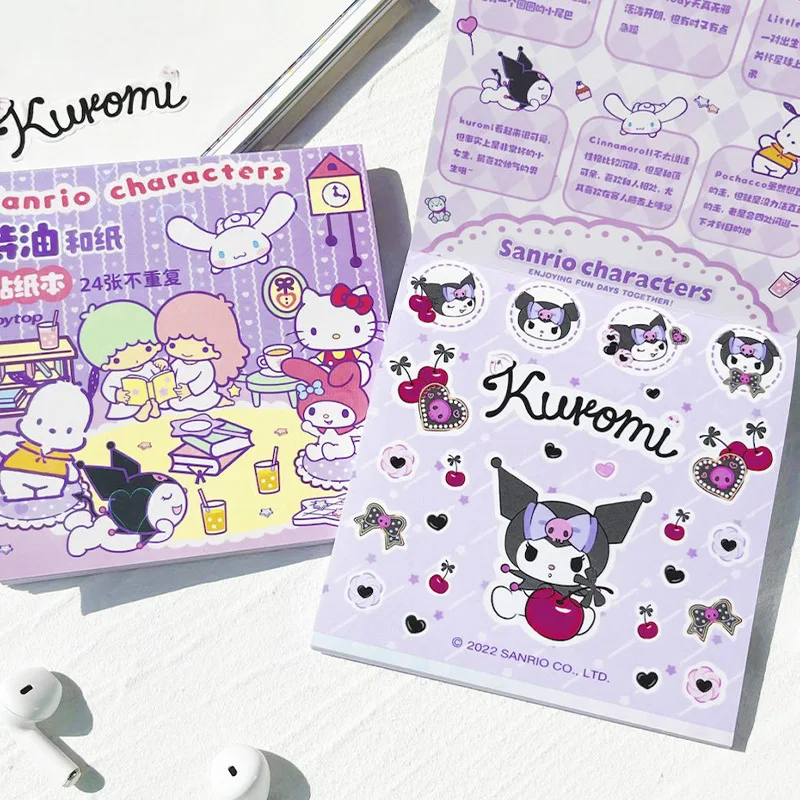 24PCS New Sanrio Hello Kitty Japanese Sticker Book Corner Creature Goo Card Cartoon Cute Sticker Kulome Melody Hand Account Deco
24PCS New Sanrio Hello Kitty Japanese Sticker Book Corner Creature Goo Card Cartoon Cute Sticker Kulome Melody Hand Account Deco