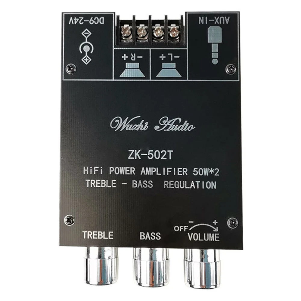 50W*2 BT Audio Amplifier Module AUX BT5.0 Audio Input Left and Right Channel Output Power Amplifier Board
50W*2 BT Audio Amplifier Module AUX BT5.0 Audio Input Left and Right Channel Output Power Amplifier Board