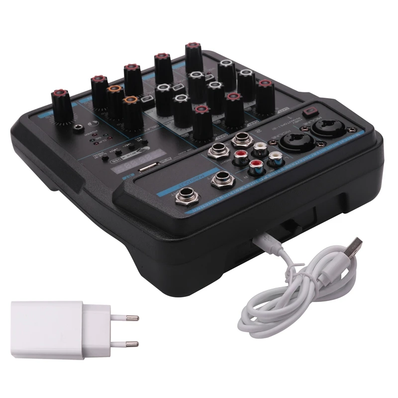 Audio Mixer 4-Channel USB Audio Interface Audio Mixer, DJ Sound Controller Interface with USB,Soundcard for PC Recording
Audio Mixer 4-Channel USB Audio Interface Audio Mixer, DJ Sound Controller Interface with USB,Soundcard for PC Recording