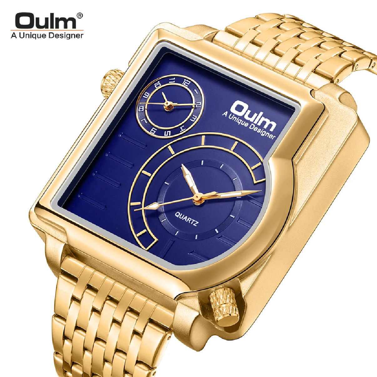 NEW Oulm Stainless Steel Wristwatch Golden Big Size Square Dial Men's Sport Watches Male Quartz Clock Relogio Masculino
NEW Oulm Stainless Steel Wristwatch Golden Big Size Square Dial Men's Sport Watches Male Quartz Clock Relogio Masculino