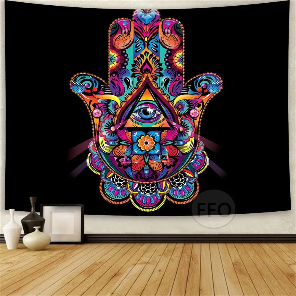 Psychedelic Lotus Flower Tapestry Aesthetic Room Decor Boho Hippe Evil Eye With Hamsa Hand Tapestry Yoga Mat Home Decoration
Psychedelic Lotus Flower Tapestry Aesthetic Room Decor Boho Hippe Evil Eye With Hamsa Hand Tapestry Yoga Mat Home Decoration