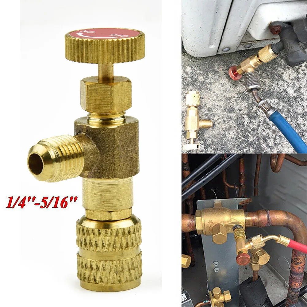 R22 R410A Refrigeration Tool Air Conditioning Safety Valve Adapter Fitting 1/4" Inch Charging Hose Valve
R22 R410A Refrigeration Tool Air Conditioning Safety Valve Adapter Fitting 1/4" Inch Charging Hose Valve