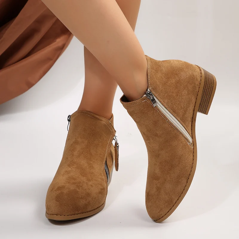Women Booties Autumn Suede Boots Women Fashion Size 43 Platform Boots Side Zipper Heeled Ankle Boots Botas De Mujer
Women Booties Autumn Suede Boots Women Fashion Size 43 Platform Boots Side Zipper Heeled Ankle Boots Botas De Mujer