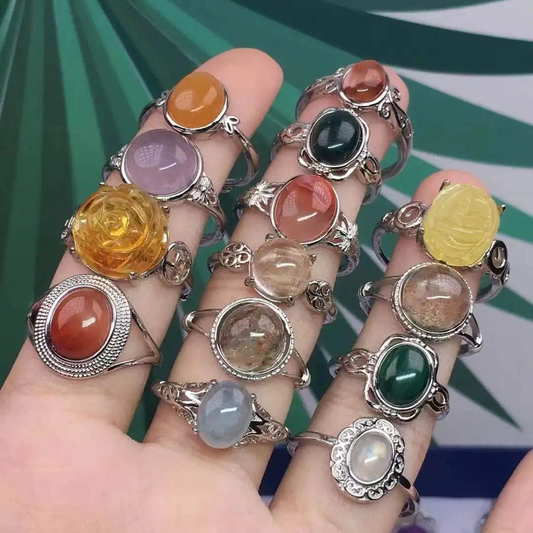 Vintage Natural Stone Rings For Women Red Green Yellow Crystal Jade Adjustable Open Ring Ethnic Heart Oval Jewelry Party Gift
Vintage Natural Stone Rings For Women Red Green Yellow Crystal Jade Adjustable Open Ring Ethnic Heart Oval Jewelry Party Gift