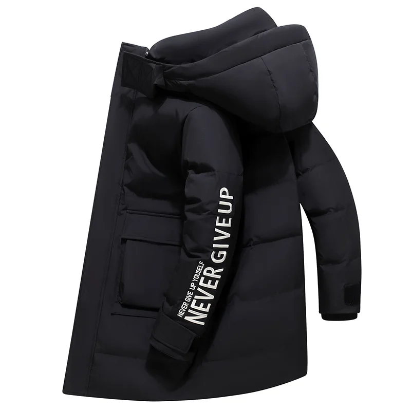 90 New Hooded Men's Winter 2023 White Duck Down Jacket Embroidery Medium Length Windproof Waterproof Coat Men Drop Ship
90 New Hooded Men's Winter 2023 White Duck Down Jacket Embroidery Medium Length Windproof Waterproof Coat Men Drop Ship