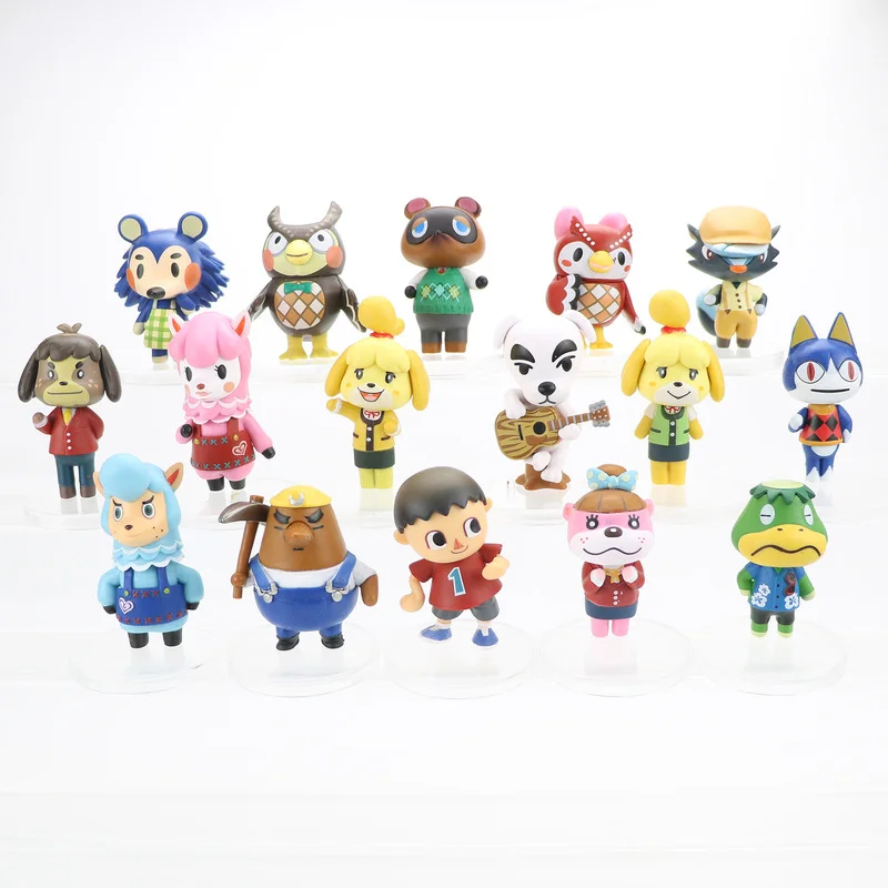 

16Pcs/Set Cartoon Game Animal Crossing Anime Action Figures Toys Collection PVC Model Dolls Home Decoration For Kids Gifts