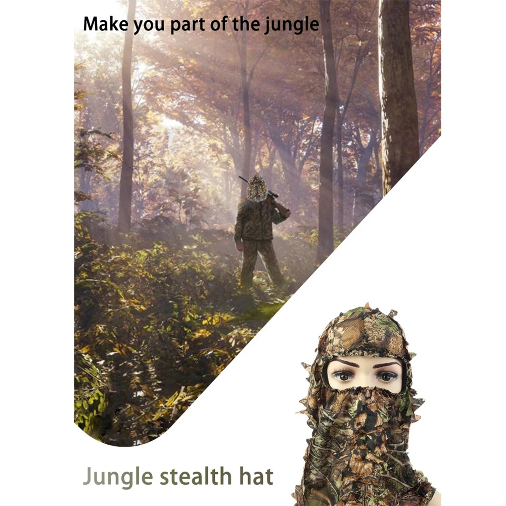 Outdoor 3D Jungle Camouflage Hat For Hunting Fishing Headgear Cap Comfortable Bushcraft Forest Jungle Hiding Equipment
Outdoor 3D Jungle Camouflage Hat For Hunting Fishing Headgear Cap Comfortable Bushcraft Forest Jungle Hiding Equipment