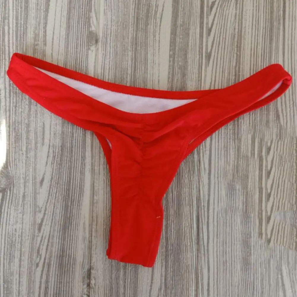 Women Fashion Panties Swimming G-string Solid Color Pleated T-shaped Quick-drying Soft Stretchy Bikini Panties for Daily Wear
Women Fashion Panties Swimming G-string Solid Color Pleated T-shaped Quick-drying Soft Stretchy Bikini Panties for Daily Wear