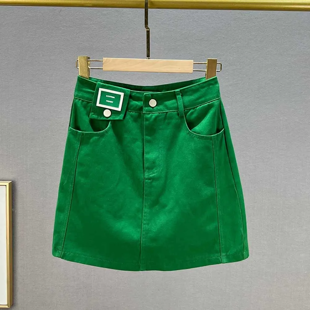 Harajuku Green Short Jean Skirt for Women 2022 New Summer Sexy High Waist Slimming A- Line Denim Skirts Trendy Office Ladies
Harajuku Green Short Jean Skirt for Women 2022 New Summer Sexy High Waist Slimming A- Line Denim Skirts Trendy Office Ladies