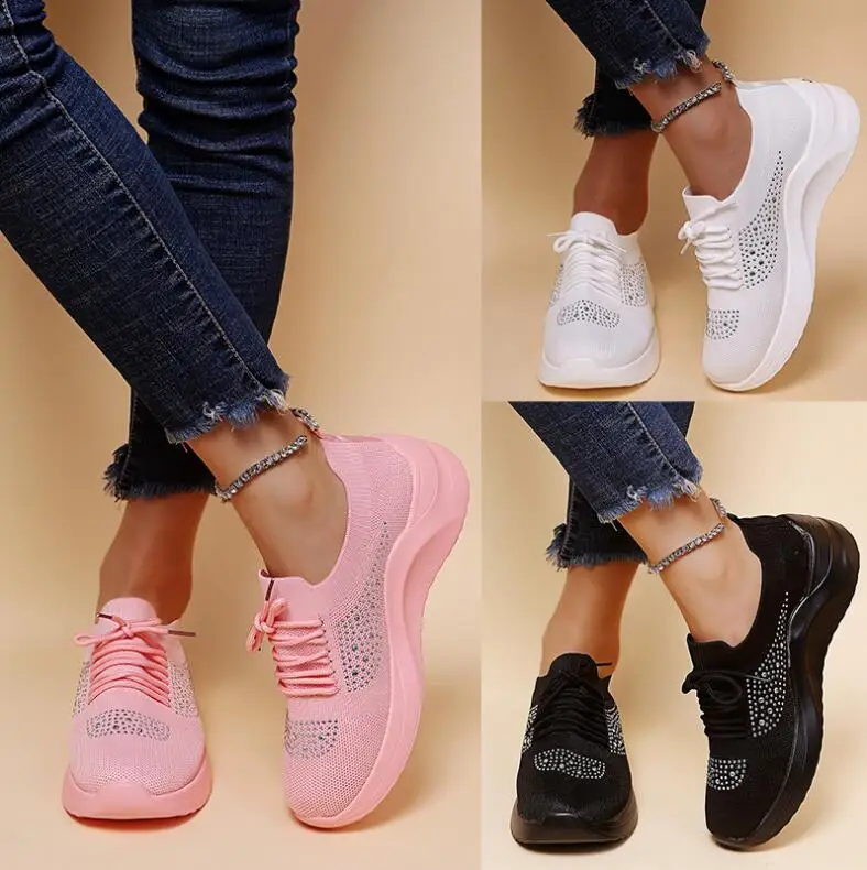 Light Breathable Women Sneakers Knitted Lace Up Casual Female Vulcanized Shoes Spring Summer Ladies Flat Running Shoes Footwear
Light Breathable Women Sneakers Knitted Lace Up Casual Female Vulcanized Shoes Spring Summer Ladies Flat Running Shoes Footwear