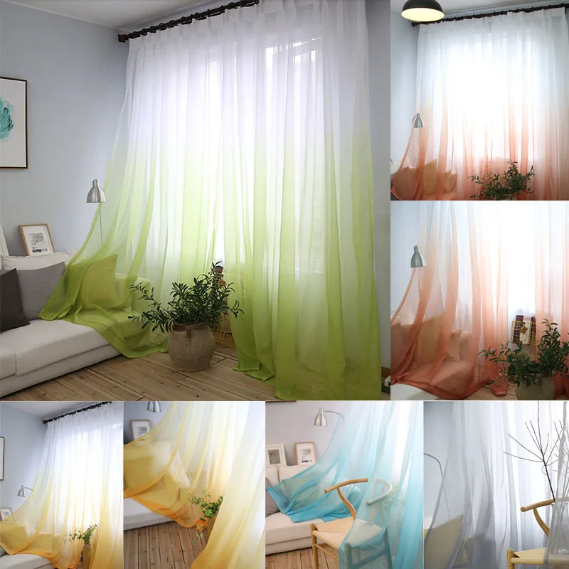 Nordic Simple Solid Color Gradient Sheer Curtains For Living Room French Wedding Home Decoration Window Tulle For Bedroom #5
Nordic Simple Solid Color Gradient Sheer Curtains For Living Room French Wedding Home Decoration Window Tulle For Bedroom #5