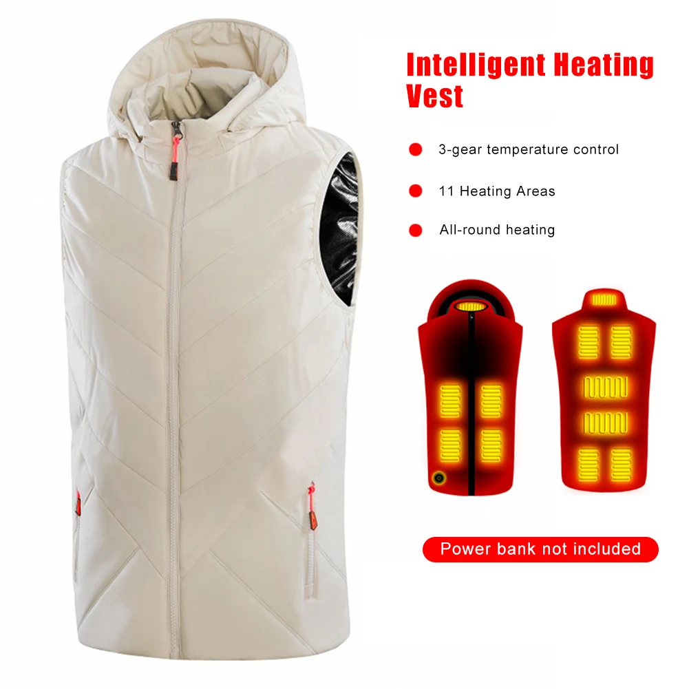 New Heated Vest Women Outdoor 11 Areas USB Heating Vest With Hat Washable Heated Jackets Sleeveless Detachable Cap Cotton Coat
New Heated Vest Women Outdoor 11 Areas USB Heating Vest With Hat Washable Heated Jackets Sleeveless Detachable Cap Cotton Coat