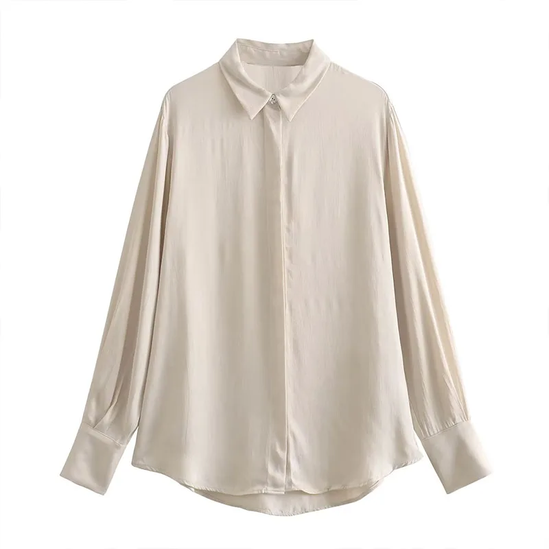 Женская Осенняя белая блузка, новинка 2023, повседневный однобортный Топ свободного кроя с поясом и отложным воротником, атласная текстура, длинными рукавами
Женская Осенняя белая блузка, новинка 2023, повседневный однобортный Топ свободного кроя с поясом и отложным воротником, атласная текстура, длинными рукавами