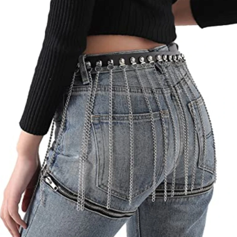 Streetwear Punk PU Leather Tassel Belts Women Clear Black Fashion Gothic Metal Chain High Waist Belts Female
Streetwear Punk PU Leather Tassel Belts Women Clear Black Fashion Gothic Metal Chain High Waist Belts Female