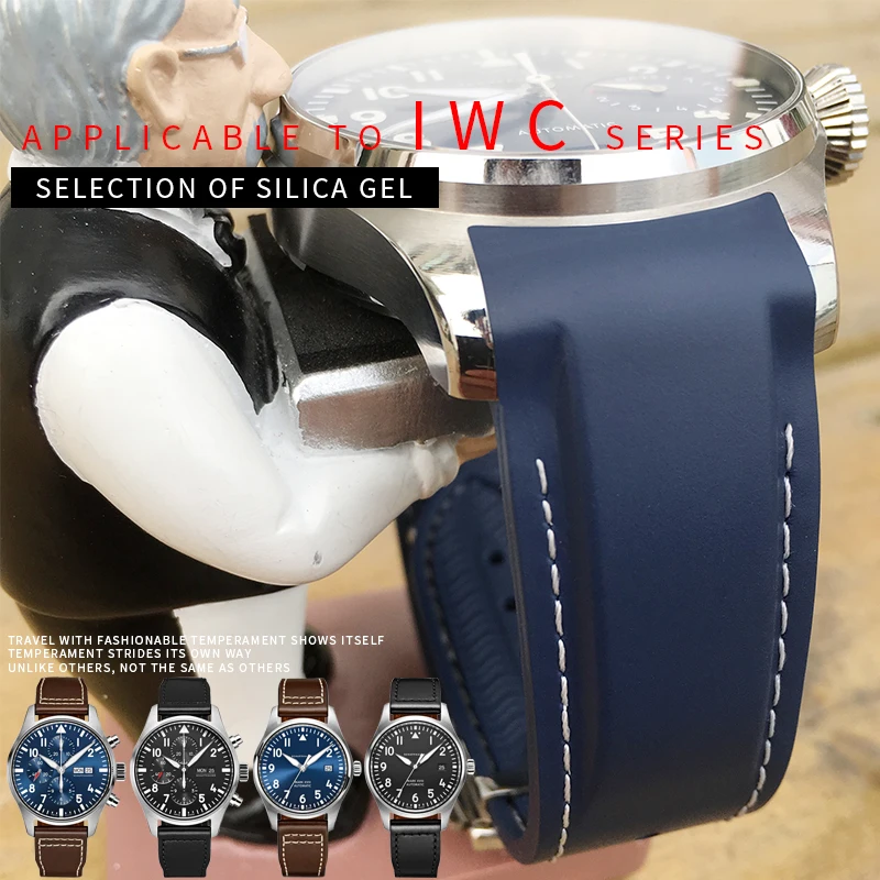 20mm 21mm Rubber Silicone Watch Strap Waterproof Watchband for IWC Mark LE PETIT PRINCE Big PILOT Spitfire Bracelete Accessories
20mm 21mm Rubber Silicone Watch Strap Waterproof Watchband for IWC Mark LE PETIT PRINCE Big PILOT Spitfire Bracelete Accessories