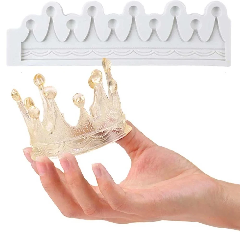 

3D Crown Shape Silicone Fondant Molds Chocolate Mold Sugarcraft Candy Mould Mousse Cupcake Topper Chocolate Cake Decorating