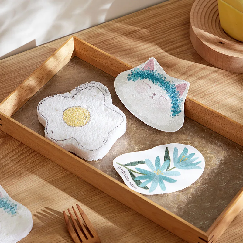 Compressed Wood Pulp Cotton Dishwashing Wipe Cartoon Cute Household Kitchen Sponge Brush Pot Clean Cloth Not Stained with Oil
Compressed Wood Pulp Cotton Dishwashing Wipe Cartoon Cute Household Kitchen Sponge Brush Pot Clean Cloth Not Stained with Oil