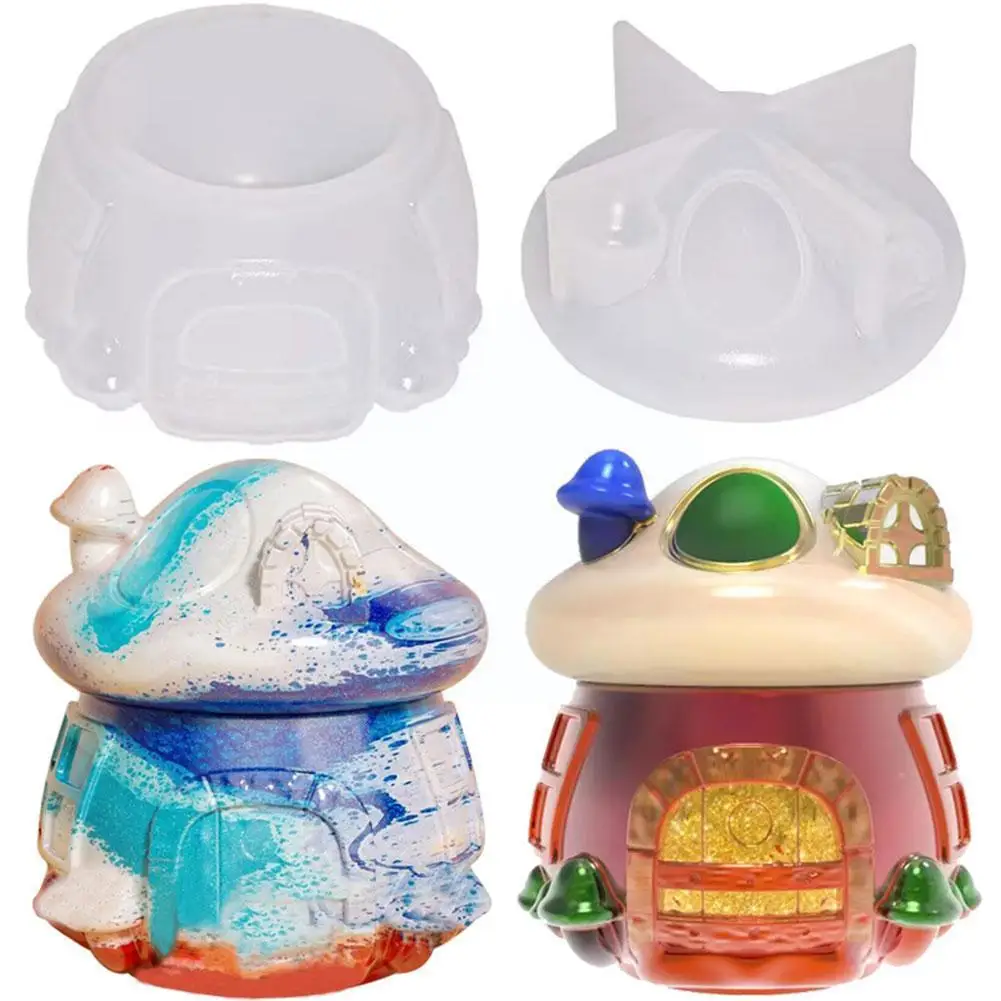 Mushroom House Jar With Lid Silicone Mold Diy Cement Container Epoxy Candle Resin Holder Storage Candy Molds Concrete Bottl K6d5
Mushroom House Jar With Lid Silicone Mold Diy Cement Container Epoxy Candle Resin Holder Storage Candy Molds Concrete Bottl K6d5