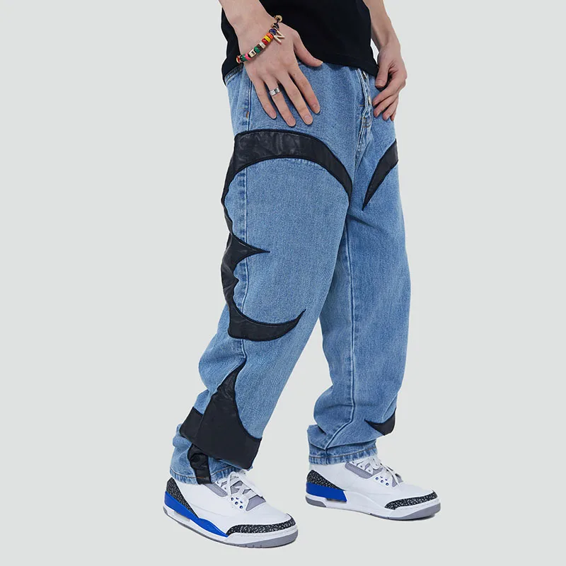 Harakuju Baggy Casual Streetwear Jeans Trousers Oversized Pu Patches Loose Denim Pants For Male Patchwork Hip Hop
Harakuju Baggy Casual Streetwear Jeans Trousers Oversized Pu Patches Loose Denim Pants For Male Patchwork Hip Hop