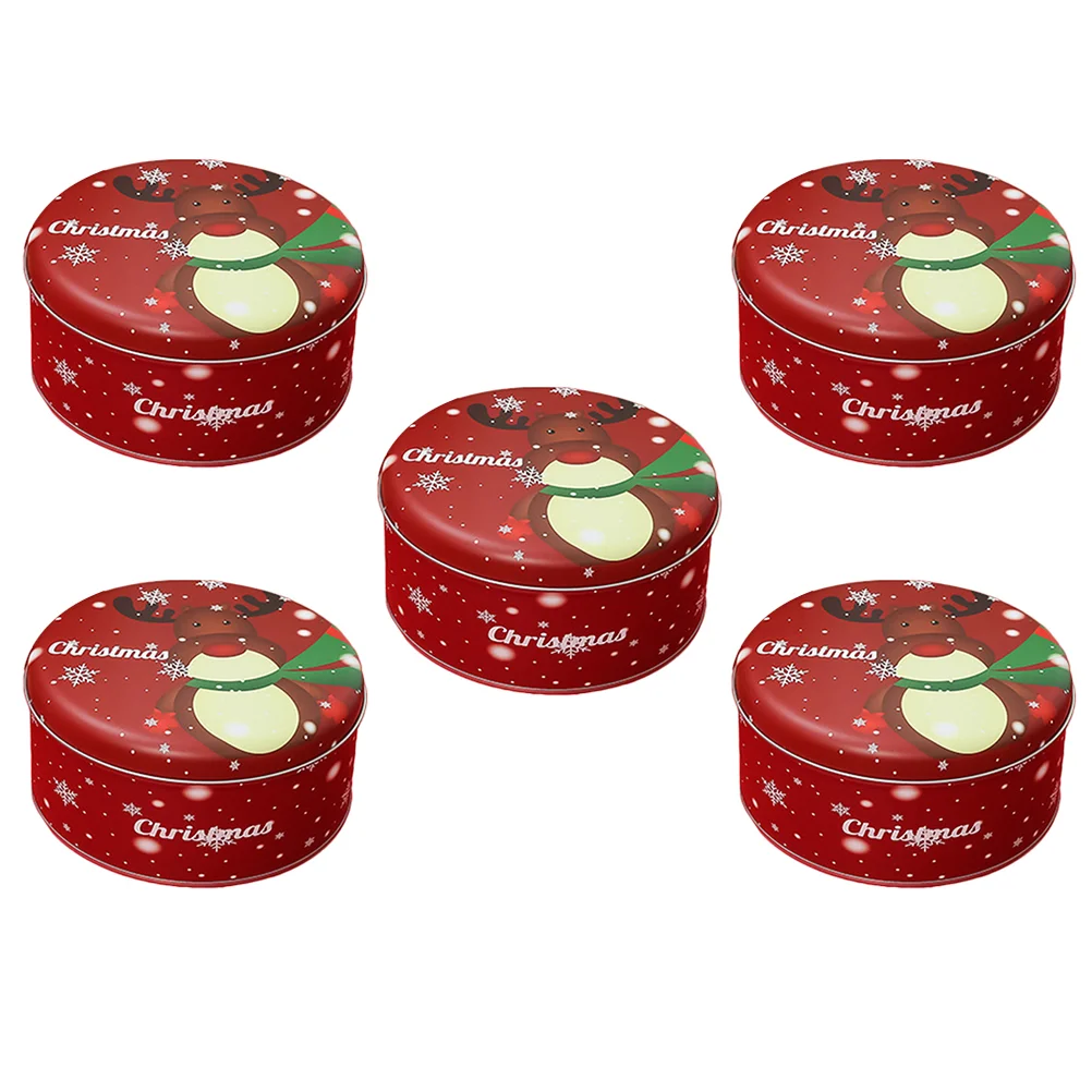 5 Pcs Christmas Candy Deer Fruit Box Tin Jar Round Tinplate Jars Holiday Party Decor Child
5 Pcs Christmas Candy Deer Fruit Box Tin Jar Round Tinplate Jars Holiday Party Decor Child