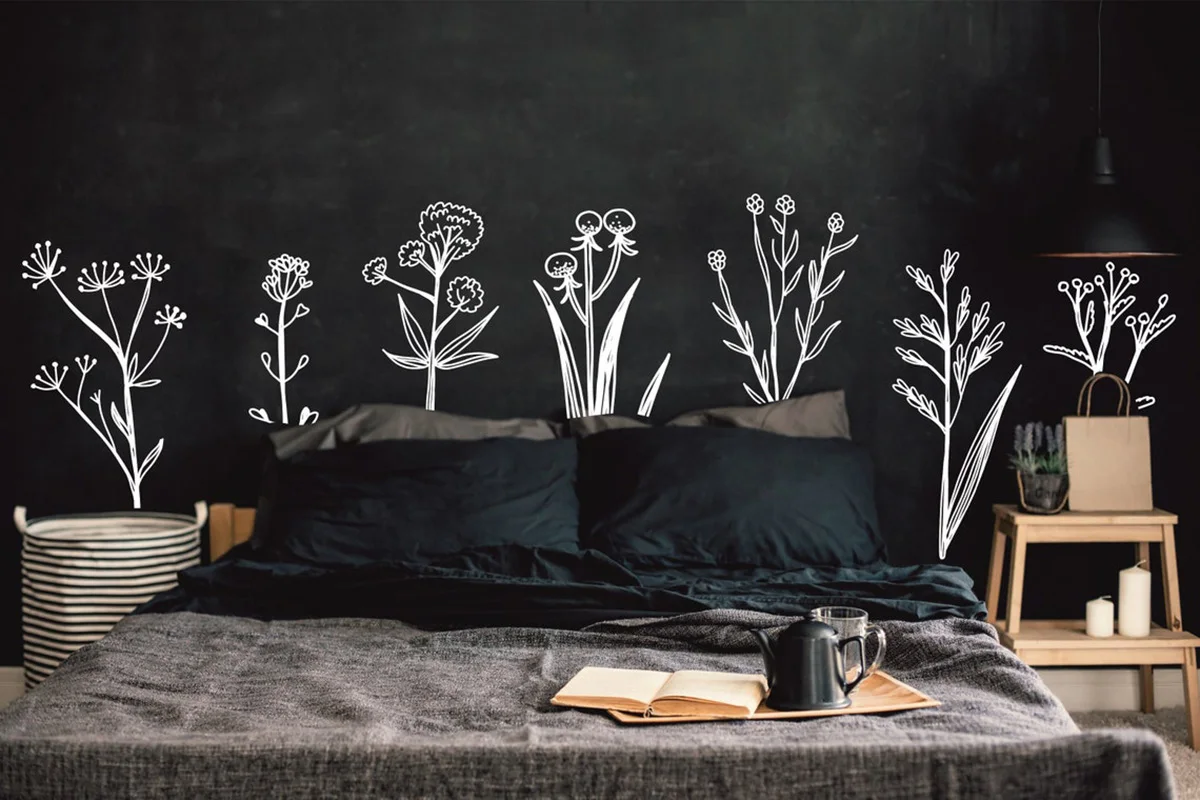 7Pcs Hand Drawn Flowers Wall Sticker Bedroom Living Room Fake Meadow Flora Wildlife Wall Decal Vinyl Home Decor
7Pcs Hand Drawn Flowers Wall Sticker Bedroom Living Room Fake Meadow Flora Wildlife Wall Decal Vinyl Home Decor