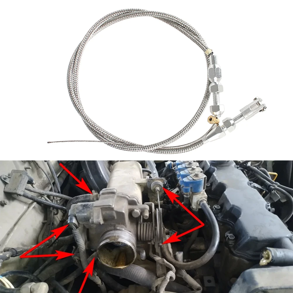 36" Stainless Steel Braided Throttle Cable Kit for Chevrolet LS1 4.8L 5.3L 5.7L 6.0L Engine 97-07
36" Stainless Steel Braided Throttle Cable Kit for Chevrolet LS1 4.8L 5.3L 5.7L 6.0L Engine 97-07