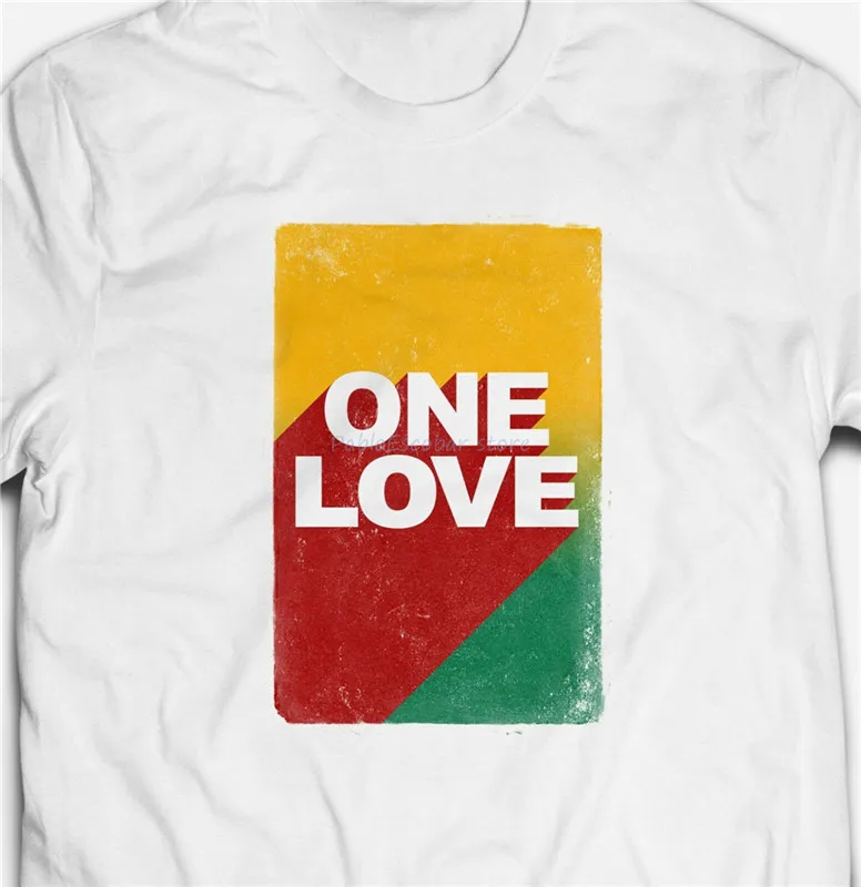 Jamaican One Love Reggae Rasta Jamaica Dub Music 100 хлопок мужская футболка в Корейском стиле Забавные