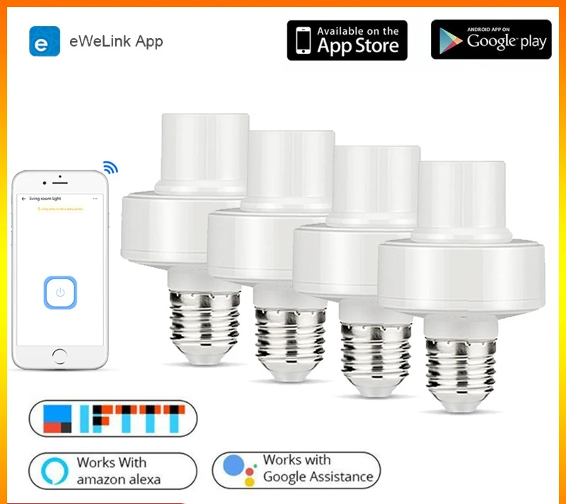 Home RM Smart Light Socket E27 Lamp Holder BASIC-2.4G Protocol Support EWeLink APP Alexa Google Home Siri Voice Control
Home RM Smart Light Socket E27 Lamp Holder BASIC-2.4G Protocol Support EWeLink APP Alexa Google Home Siri Voice Control