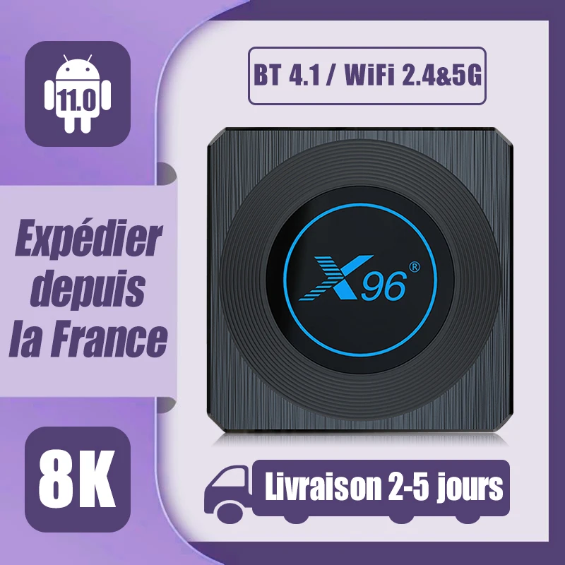 Amlogic S905X4 X96 X4 IPTV Box Android 11.0 8K Dual Wifi 2.4G/5GHz 4GB 64GB 32GB BT4.1 100M Ship From France IPTV Box Smart TV
Amlogic S905X4 X96 X4 IPTV Box Android 11.0 8K Dual Wifi 2.4G/5GHz 4GB 64GB 32GB BT4.1 100M Ship From France IPTV Box Smart TV