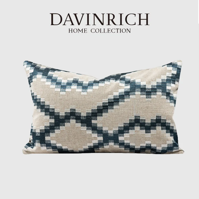 DAVINRICH Morning Fog Sense Geometry Embroidered Cushion Covers American Style Thickened Cotton Linen Lumbar Pillow Case 35x45cm
DAVINRICH Morning Fog Sense Geometry Embroidered Cushion Covers American Style Thickened Cotton Linen Lumbar Pillow Case 35x45cm