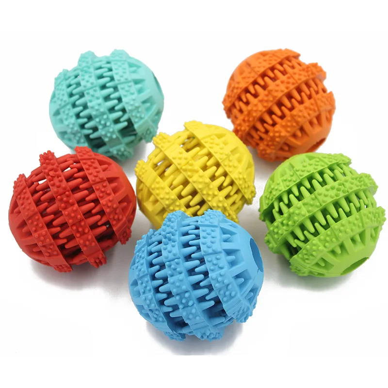 

Dog Toys Bite Resistant Balls Natural Rubber Teeth Cleaning And Food Leakage Balls Grinding Balls Pet Toys