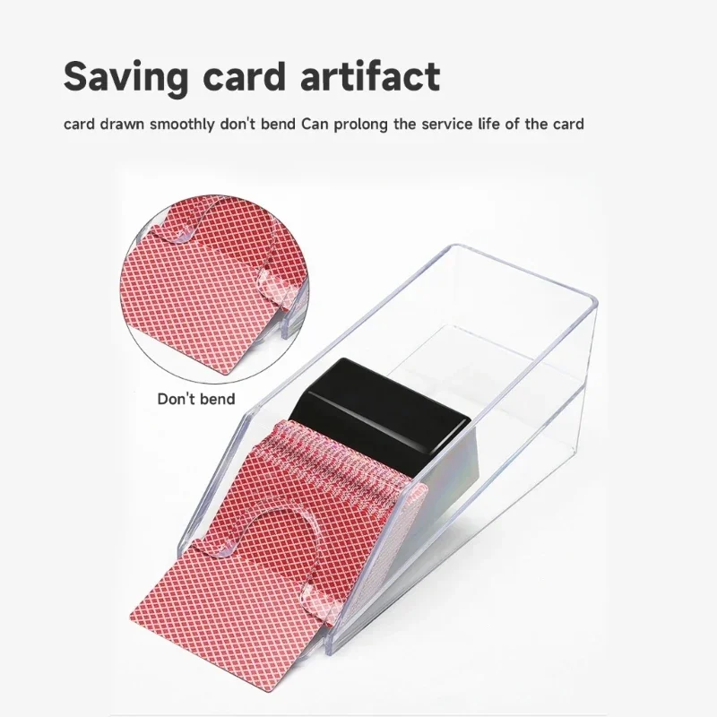 4/6-deck Gambling Acrylic Family Dealer Playing Game Games Shoe Pokers Durable Shuffler Card For Blackjacks & Dealing
4/6-deck Gambling Acrylic Family Dealer Playing Game Games Shoe Pokers Durable Shuffler Card For Blackjacks & Dealing