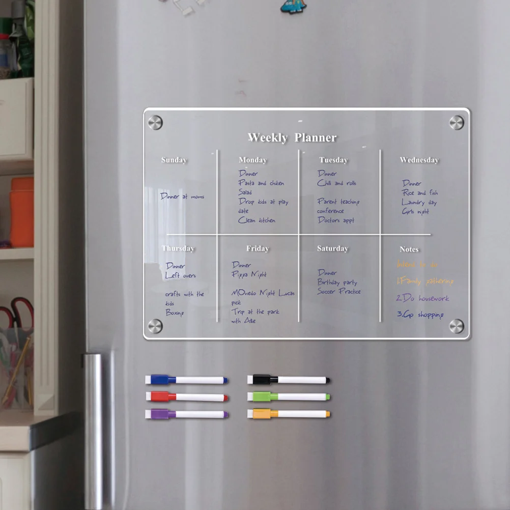 Calendar Note-taking Reminder Small Dry Erase Board Clear Blank Fridge Sticker Acrylic
Calendar Note-taking Reminder Small Dry Erase Board Clear Blank Fridge Sticker Acrylic