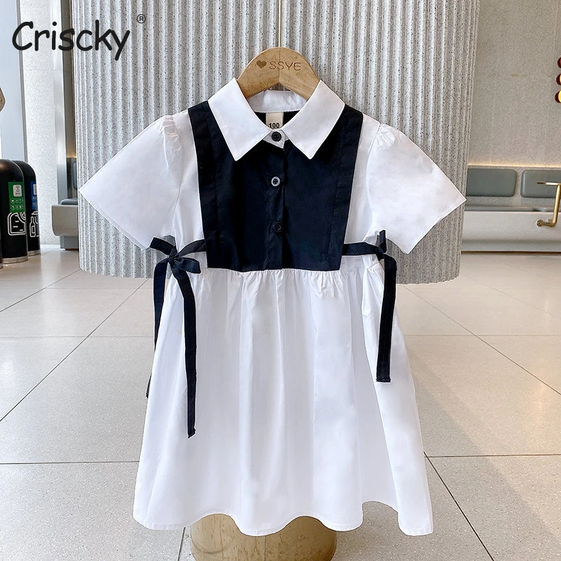 Criscky Fashion Korean Loose Little Girls Short Sleeve Shirt Fake 2Pcs Set Blouse Cute White Long Tops Summer Children Costume
Criscky Fashion Korean Loose Little Girls Short Sleeve Shirt Fake 2Pcs Set Blouse Cute White Long Tops Summer Children Costume