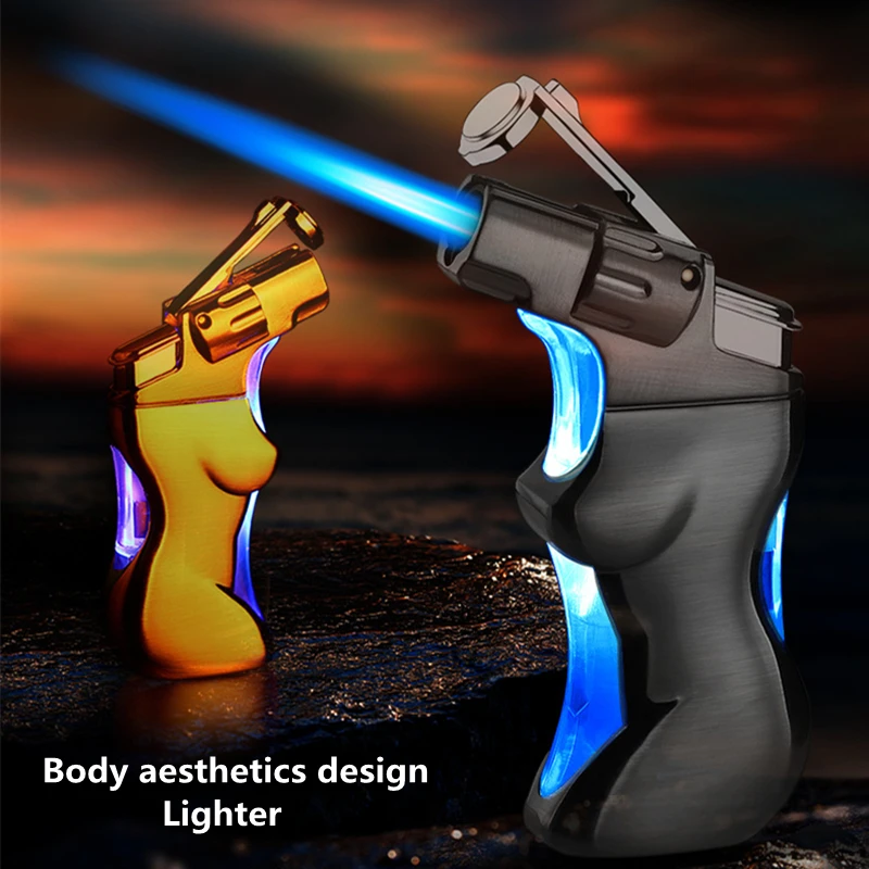 Butane Small Torch Gas Lighter Body Aesthetics Modeling Personality Creative Metal Blue Flame Windproof Lighters For Smoking
Butane Small Torch Gas Lighter Body Aesthetics Modeling Personality Creative Metal Blue Flame Windproof Lighters For Smoking