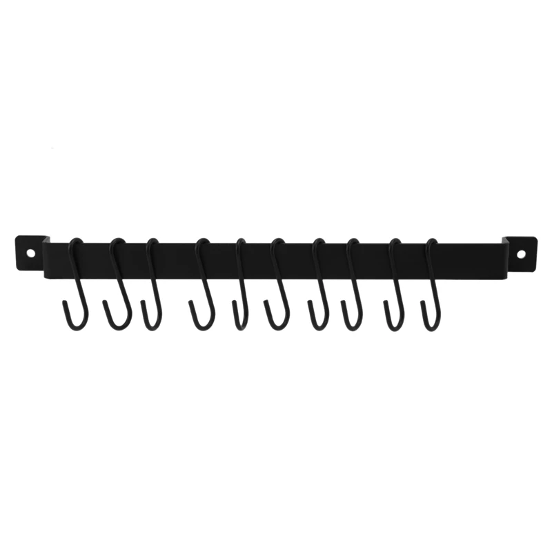 2Pcs Wall Mount Pot Rack,435Mm Industrial Hanging Rail Kitchen Utensils Hanger Organiser,Lid Holder,With 20X S Hooks
2Pcs Wall Mount Pot Rack,435Mm Industrial Hanging Rail Kitchen Utensils Hanger Organiser,Lid Holder,With 20X S Hooks